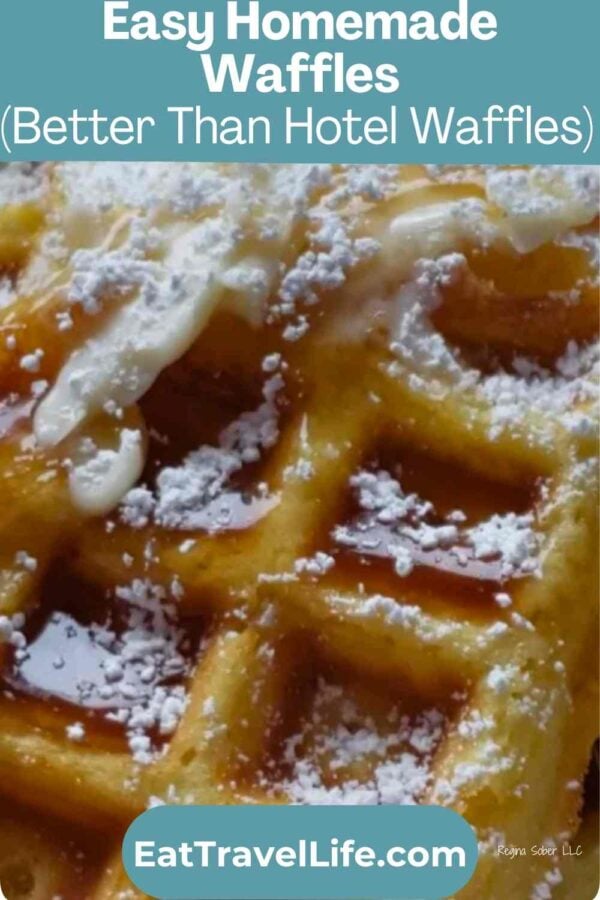 If you’ve ever judged a hotel by their waffle maker… same. These easy homemade waffles are fluffy, simple, and made with pantry ingredients. This is our go-to recipe for real life — whether you’re making a slow weekend breakfast or stocking the freezer for busy mornings.