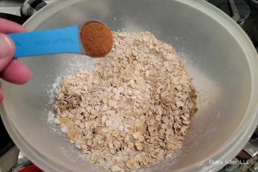 oatmeal with cinnamon and brown sugar in bowl