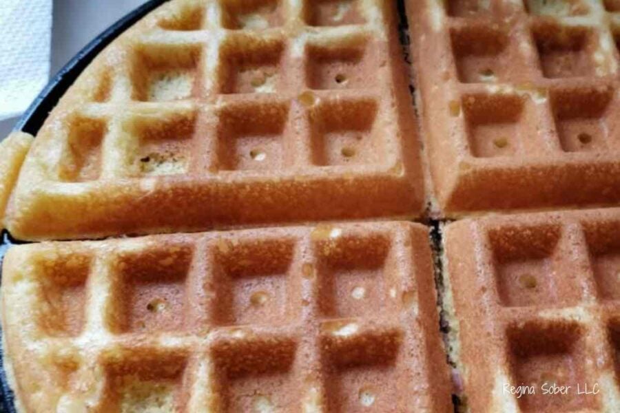 let your waffle get crisp on the waffle maker until golden brown