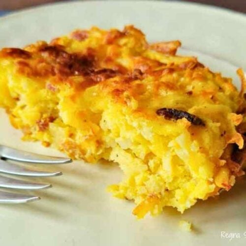 plated bacon egg cheese casserole