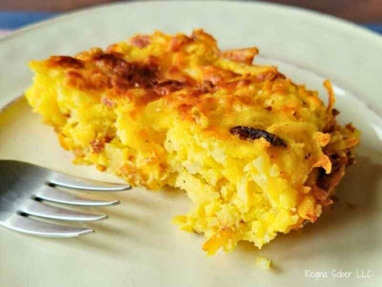 plated bacon egg cheese casserole