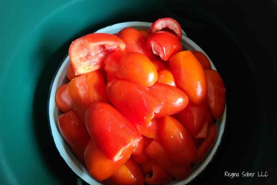 deseeded tomatoes