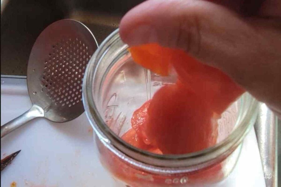 jar with tomatoes