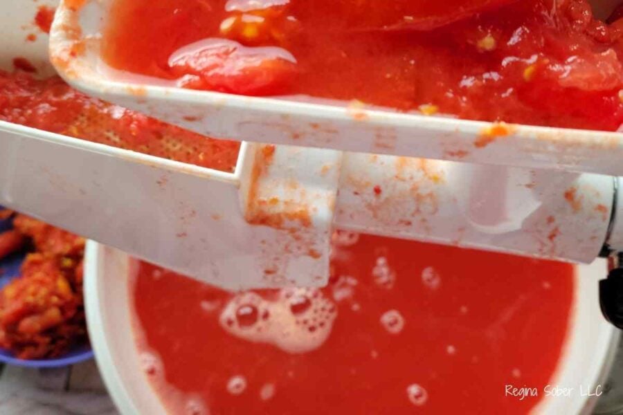 processing tomatoes to make juice