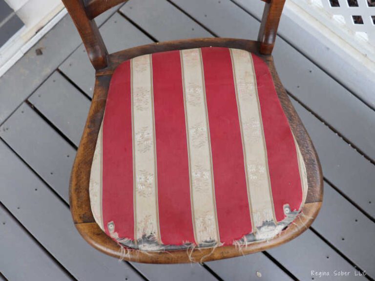 How to Reupholster a Chair Seat - Eat Travel Life