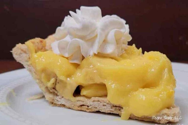 banana cream pie with whipped cream topping