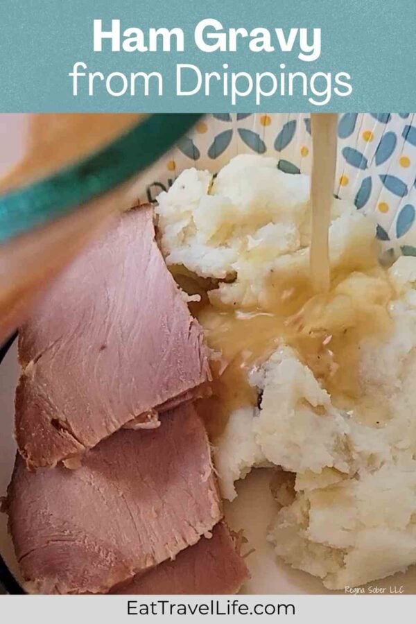 Make rich and savory ham gravy using the drippings from your baked ham. This easy homemade gravy is perfect for holiday dinners, Sunday meals, and serving over ham, mashed potatoes, or scalloped potatoes. Simple ingredients, smooth texture, and full of flavor.