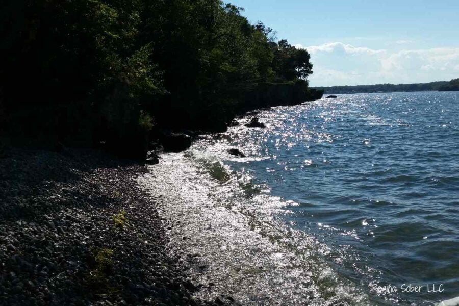 shoreline on Put in Bay near the state park