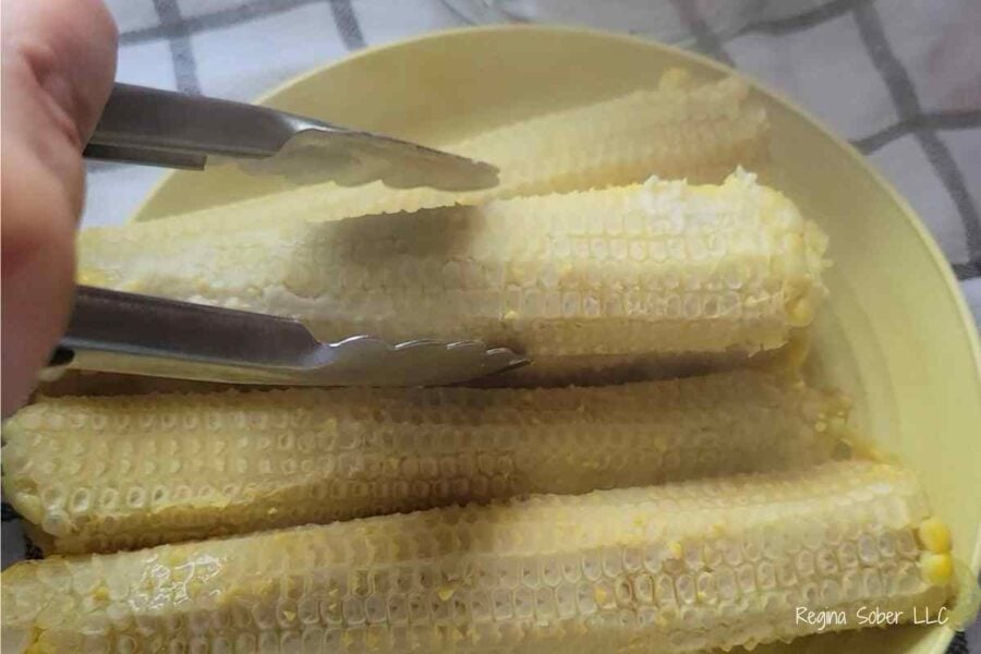 hot corn cobs