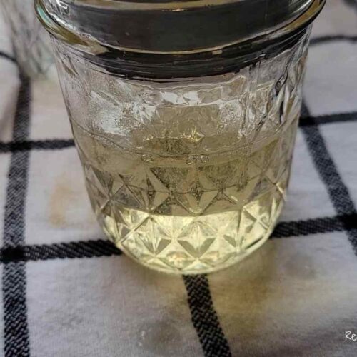 filling jar corn jelly