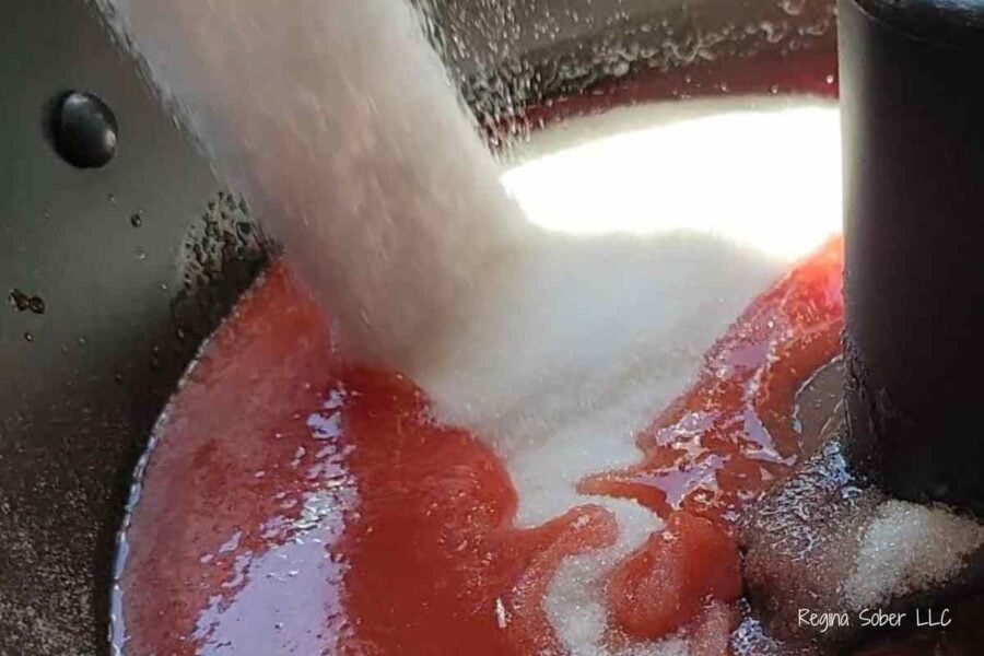 add sugar into jelly