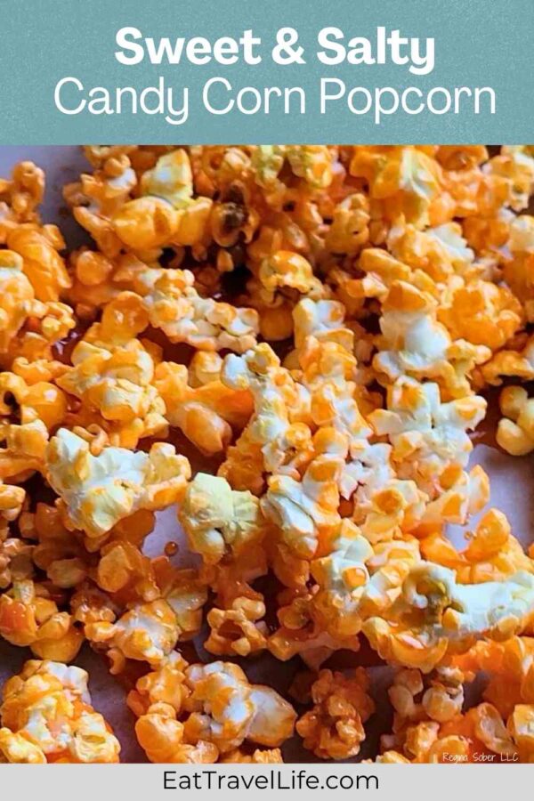 Make this easy candy corn popcorn for a quick Halloween treat. Sweet, salty and perfect for parties or school snacks.