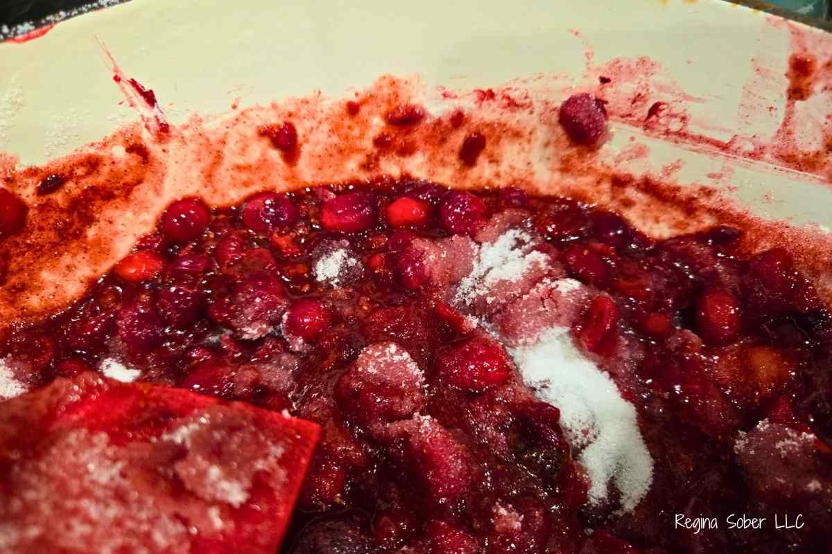 Add sugar to the jam and stir to a rolling boil you cannot stir down