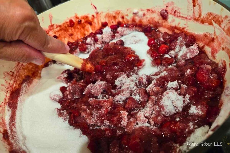 sugar and cranberries
