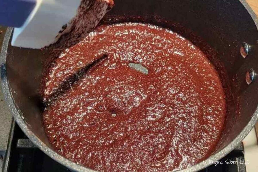 ow heat making boiled chocolate frosting