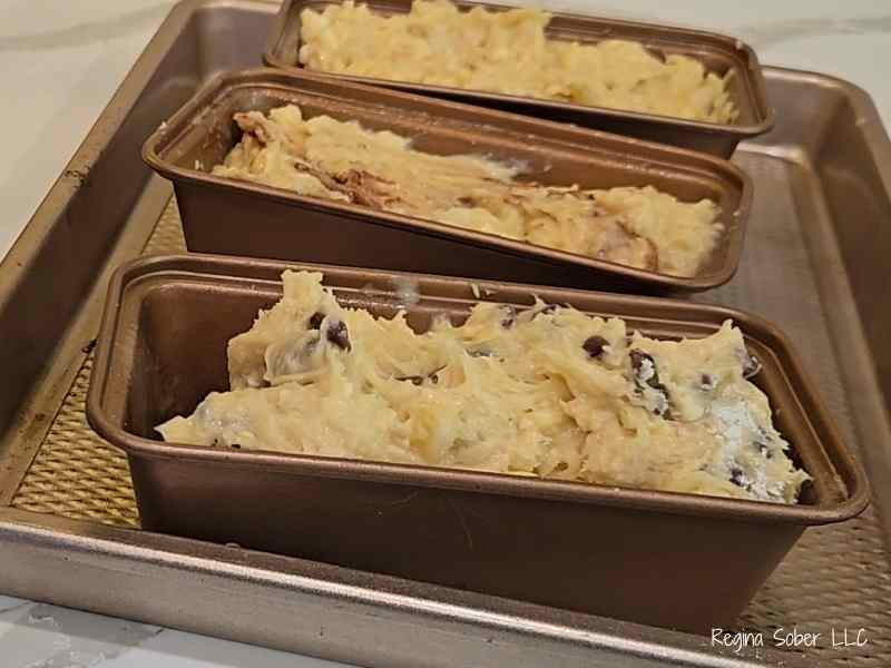 Chocolate chips added into the banana bread sweeten up the bread