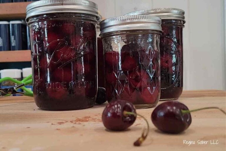 canned cherries with brandy or bourbon