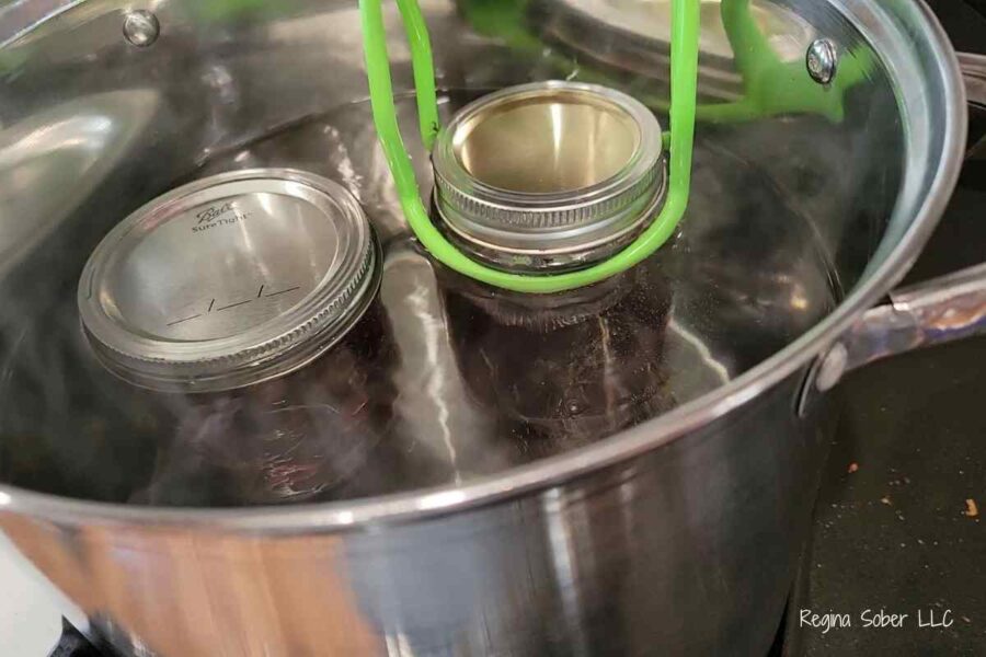 removing jars from water bath canner