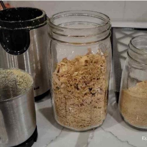 jars of dehydrated and powered