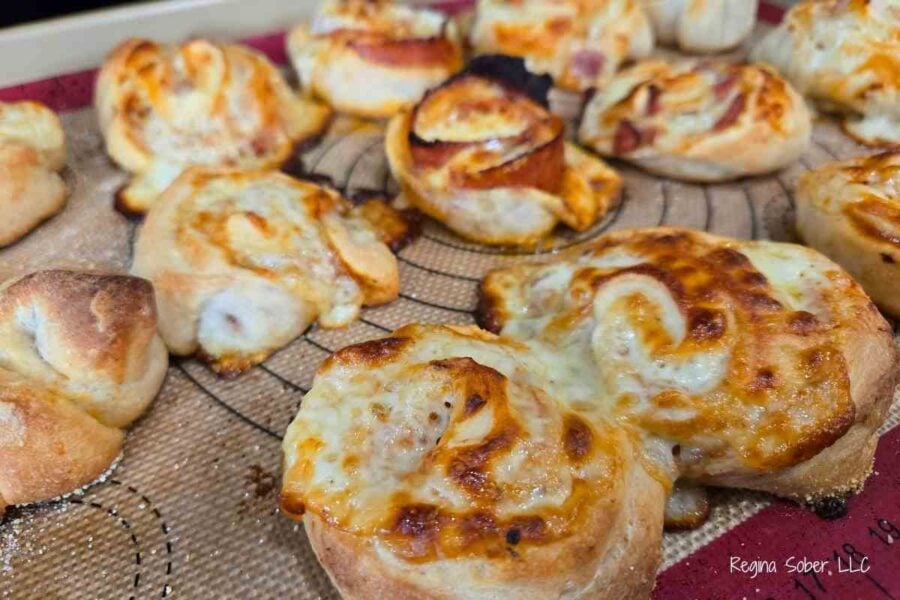 pizza rolls oven baked don't take long to bake at 400F
