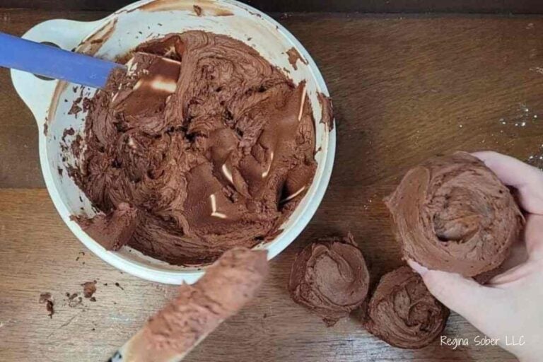 homemade chocoalte frosting on cupcakes, brownies and cake