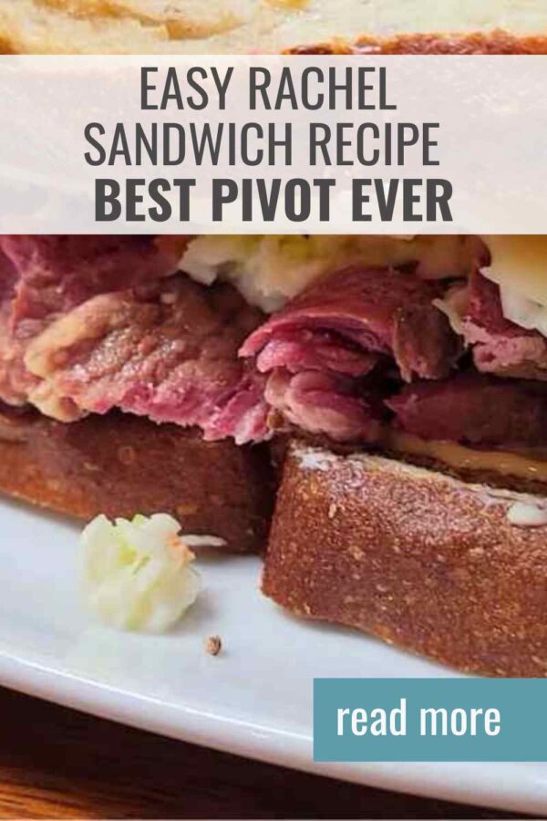 Make the ultimate Rachel sandwich with corned beef, Swiss cheese, coleslaw, & Thousand Island dressing a mouthwatering flavor explosion!