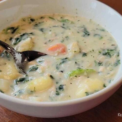 bowl of gnocchi soup