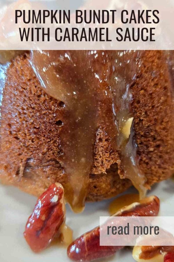 Bake a soft, flavorful pumpkin spice bundt cake topped with silky caramel pecan sauce. Perfect for fall gatherings or freezing ahead.