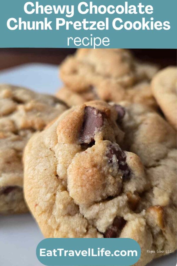 Sweet meets salty in these chewy chocolate chunk pretzel cookies. Perfect for holidays or everyday baking.