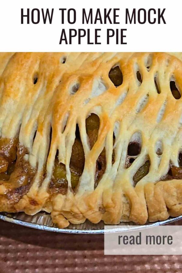 A cozy, cinnamon spiced pie made with garden zucchini that tastes just like real apple pie.