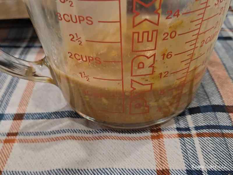 mixed beer and brown sugar and dijon mustard