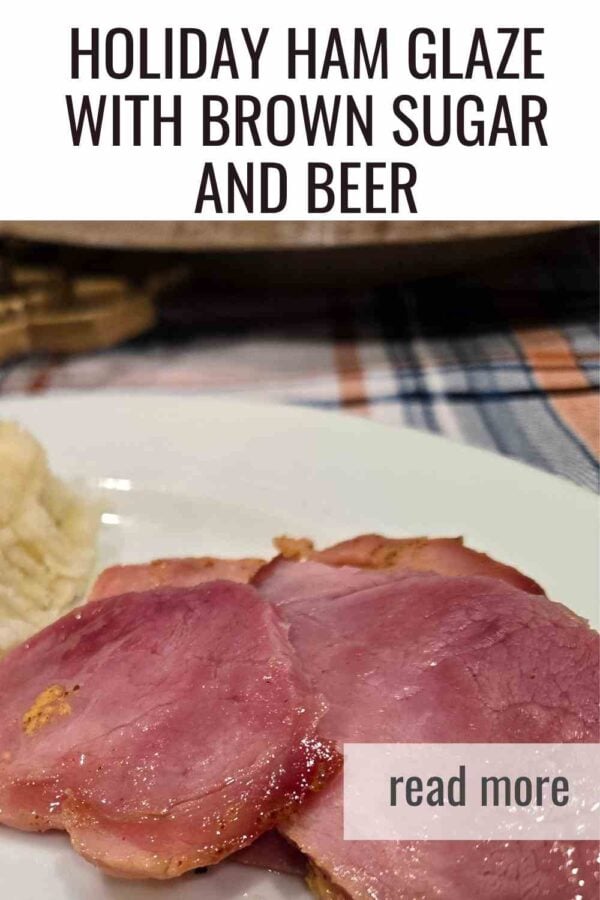 This holiday ham glaze uses brown sugar, beer, and mustard for a sweet, tangy finish that caramelizes beautifully. Easy, simple, and perfect for any holiday ham.
