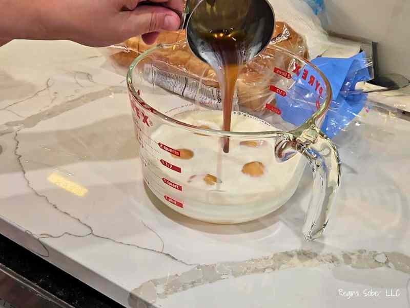 maple syrup in custard mix