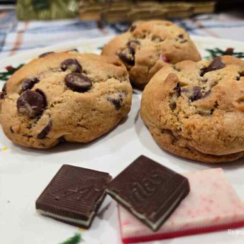 peppermint chocolate chip cookies