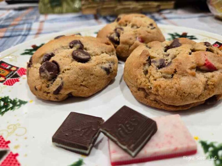 peppermint chocolate chip cookies