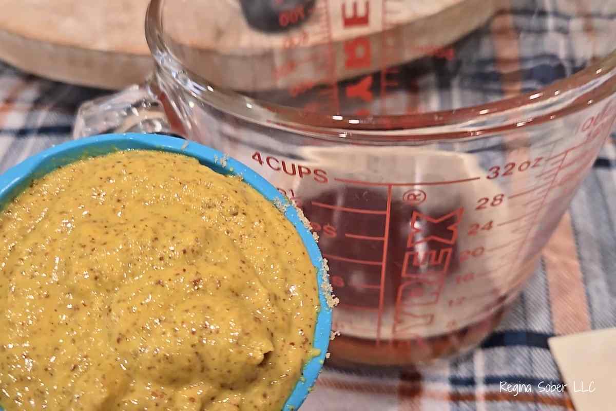 brown mustard, brown sugar, beer