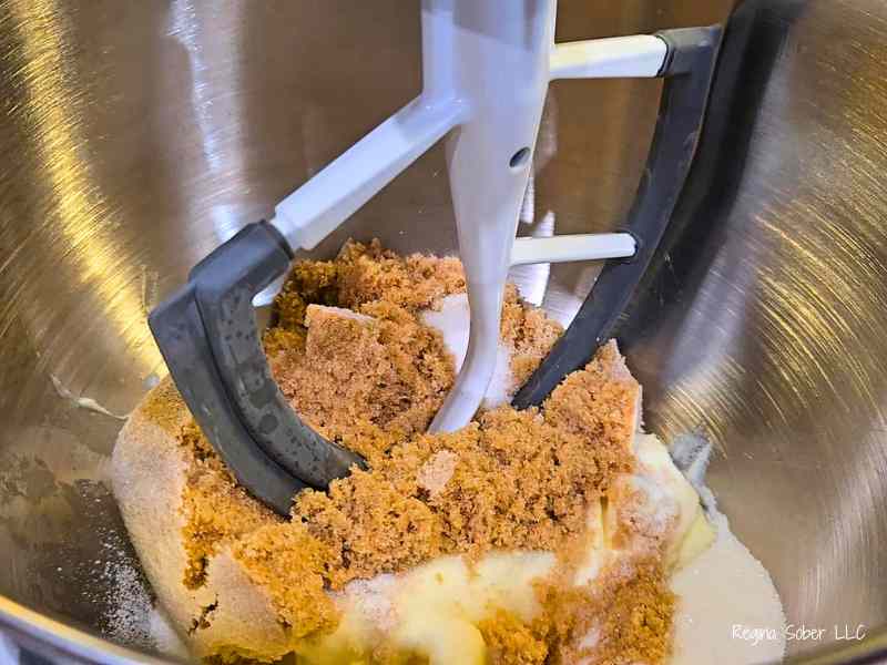 light brown sugar, white sugar and softened butter