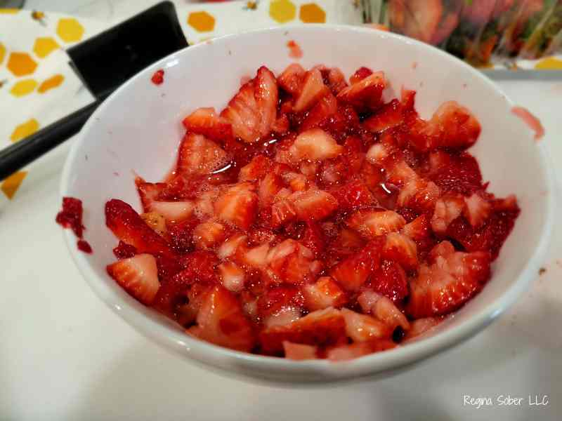 crushed strawberries