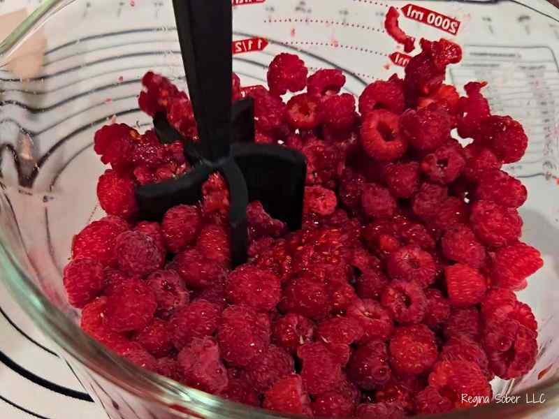 crushed raspberries