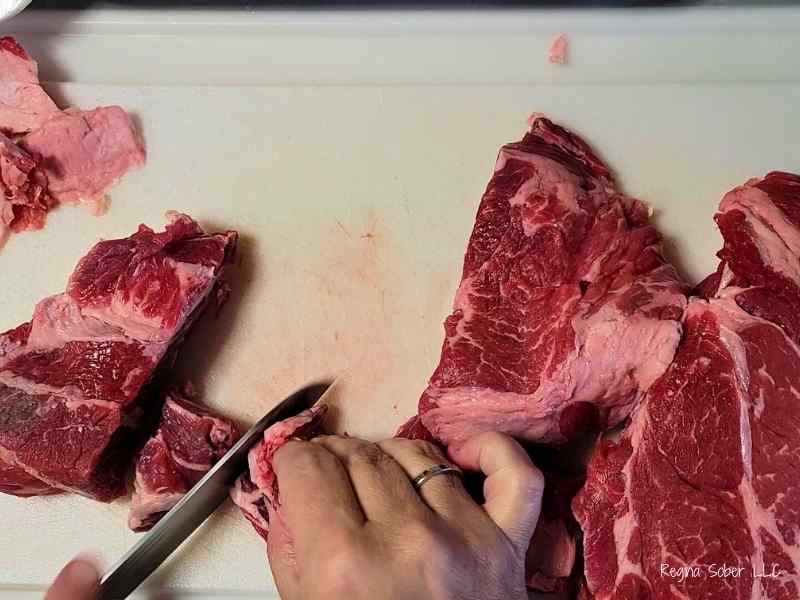 cubed meat for canning