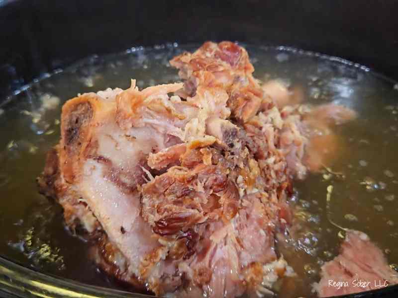 ham hock cooked in water for slow cooker soup
