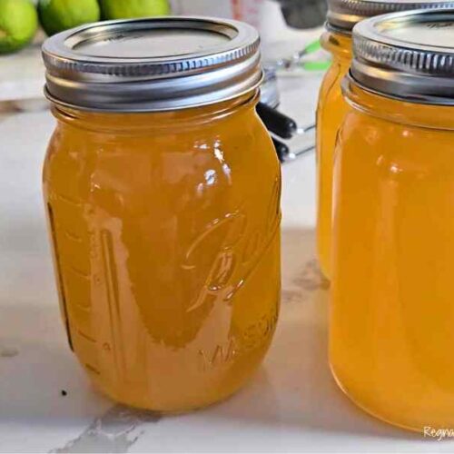 jars of processed chicken stock