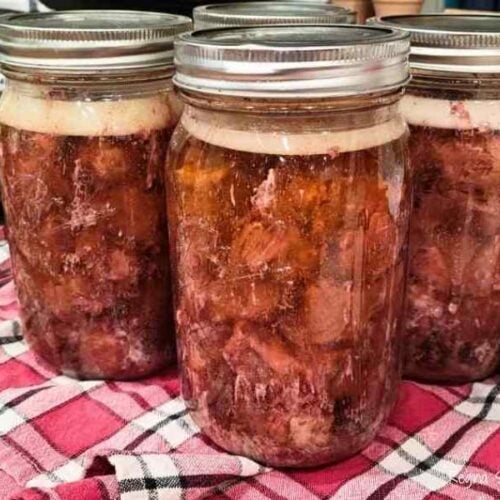 canning beef in jars saves space in your freezer and is a great way to meal prep