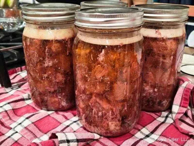 canning beef in jars saves space in your freezer and is a great way to meal prep