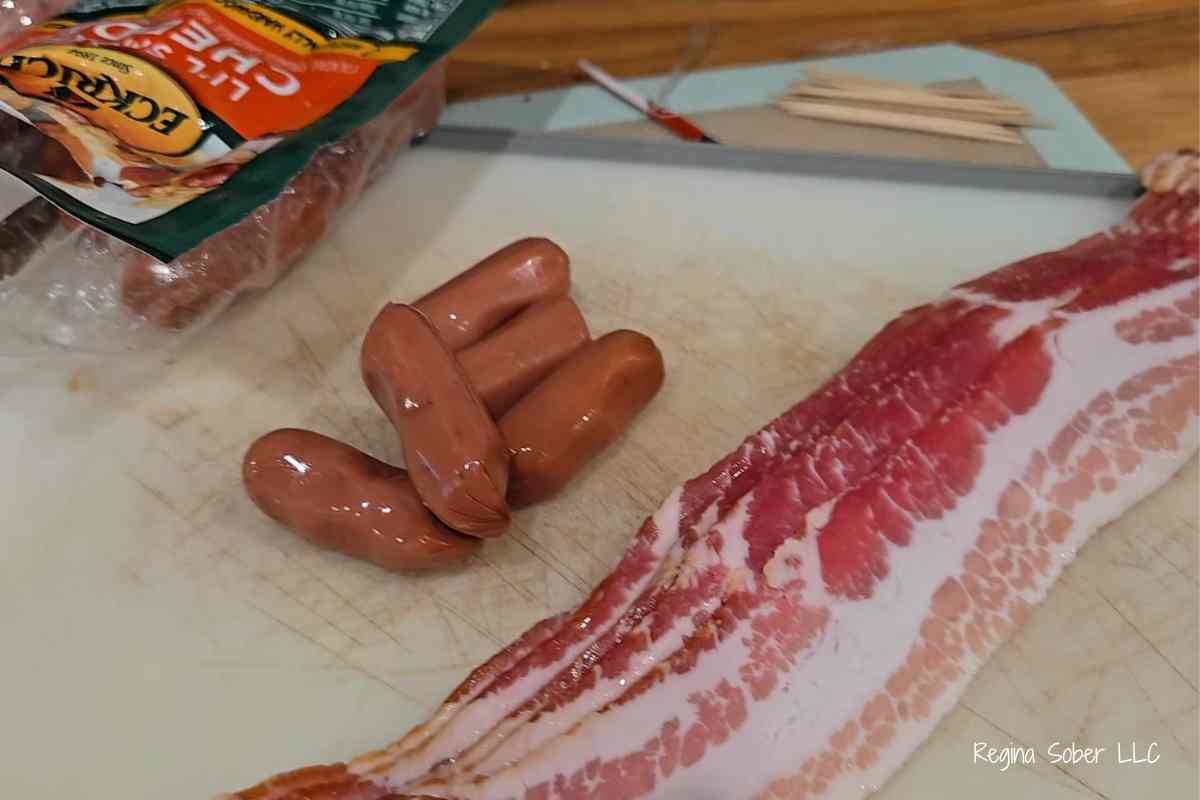 toothpicks little smokies and bacon strips