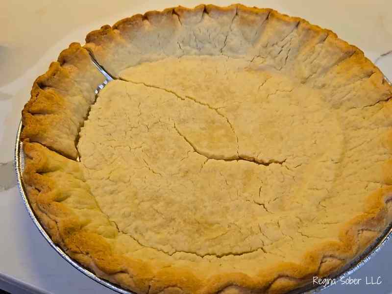 blind bake the pie crust means nothing is in the crust when it is baked. This allows you to have a chilled pie inside it.