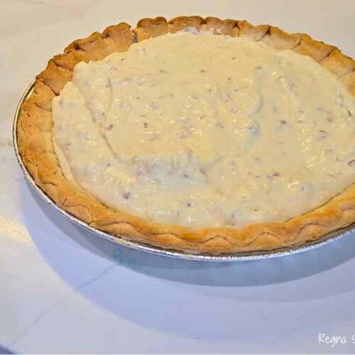 coconut cream pie is a chilled dessert perfect for summer