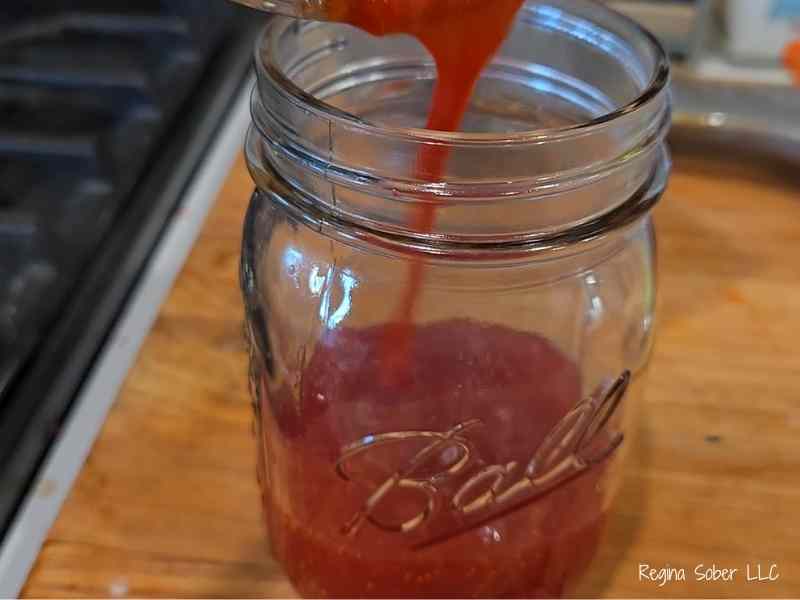 store the syrup into jar or container than can be put in the the fridge.