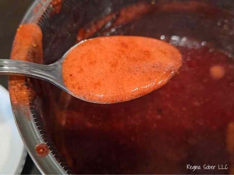 remove foam from top of syrup