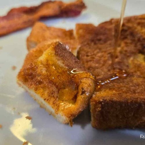 baked texas toast with brown sugar crust